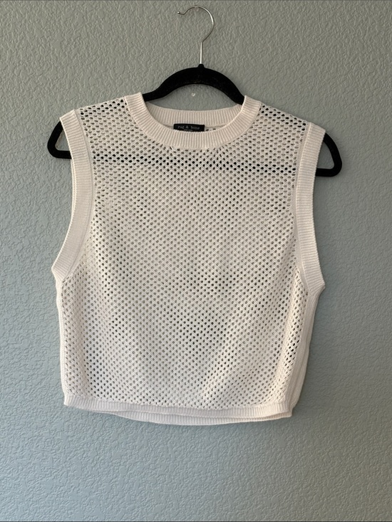 rag & bone Tops - rag & bone sleeveless crochet sweater top